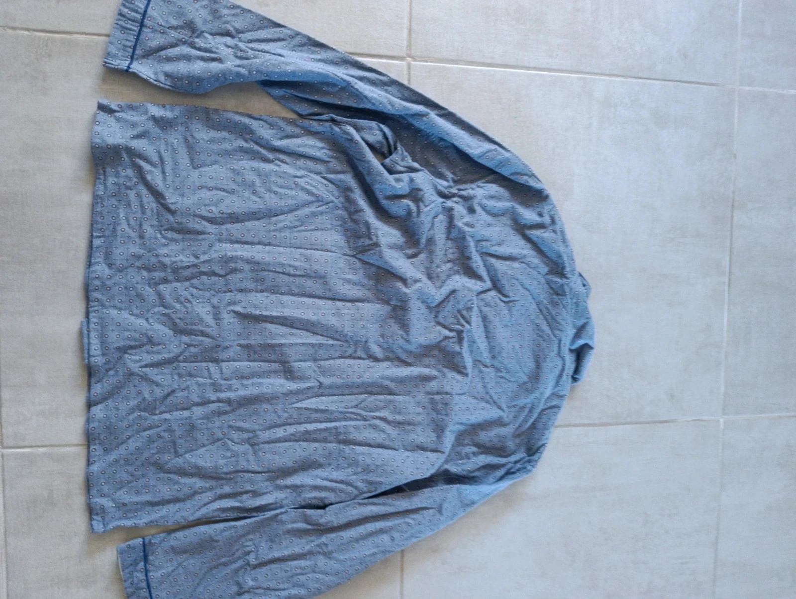 Veste de interior / casaco de pijama Ary & Bell 100% algodão azul estampado – XXXL – photo 8